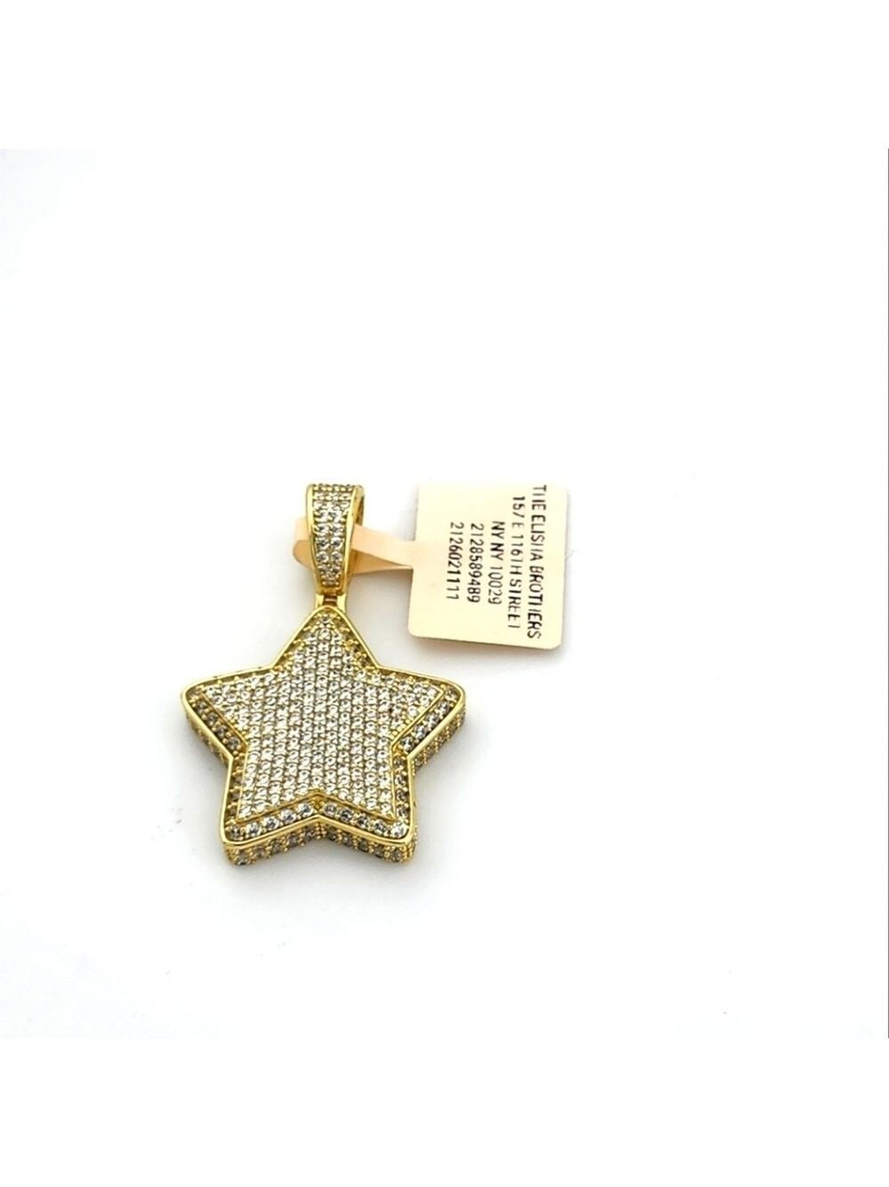 Star Pendent 925 Silver dipped in gold with cubic zirconia